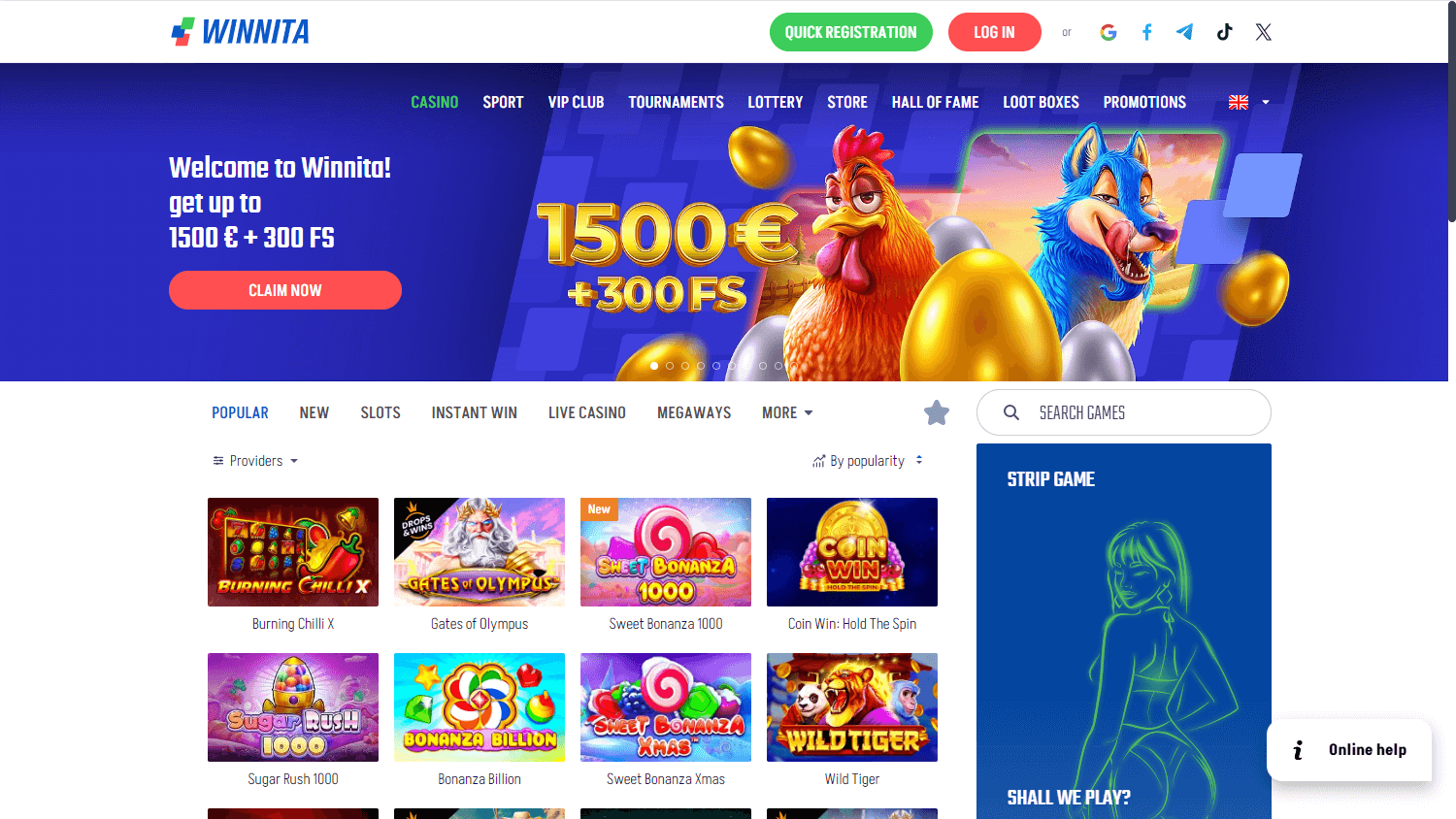 Applicazione Winnita Gambling Enterprise
